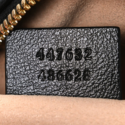 Gucci Monogram Matelasse Diagonal Small GG Marmont Chain Shoulder Bag Beige Black 6 of 10
