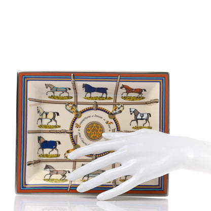 Hermes Porcelain Couvertures Et Tenues De Jour Change Tray 2 of 7