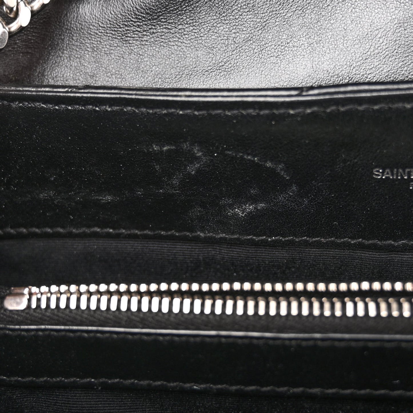 Calfskin Y Quilted Monogram Medium Loulou Chain Satchel Black