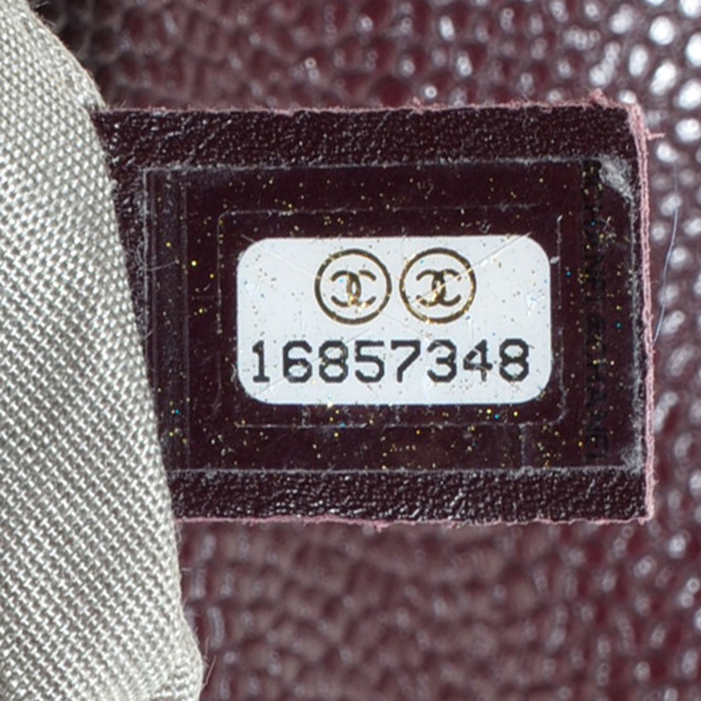 Caviar Half Moon Wallet On Chain WOC Bordeaux