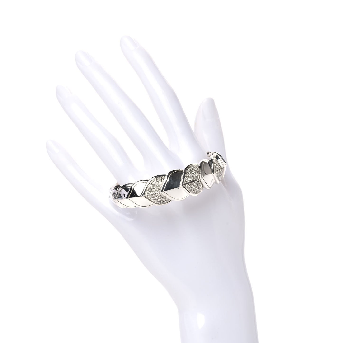 Sterling Silver Diamond Legends Naga Cuff Bracelet