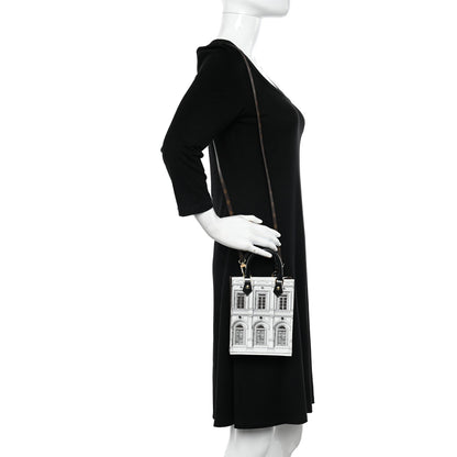 Louis Vuitton X FORNASETTI Calfskin Architettura Petit Sac Plat Black White 2 of 9