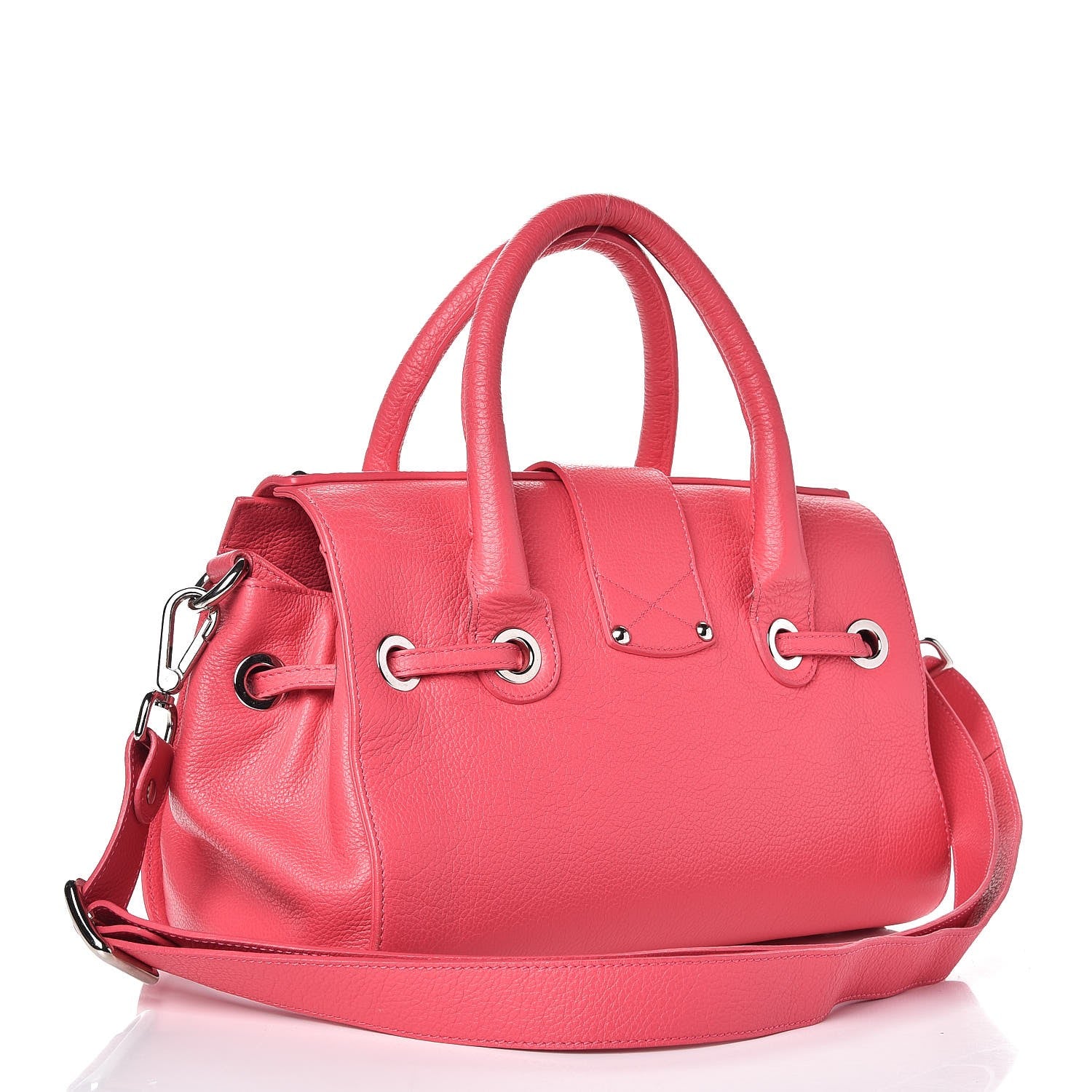 Jimmy Choo Grainy Calf Small Rosalie Satchel Geranium 3 of 8