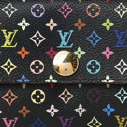 Louis Vuitton Monogram Multicolor Sarah Wallet Black Bleuet 9 of 11
