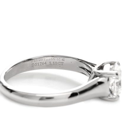 Tiffany Platinum Diamond 1.10ct Solitaire Lucida Engagement Ring 50 5.5 4 of 5