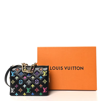 Louis Vuitton LV X TM Lambskin Embossed Monogram Coussin BB Black Multicolor 12 of 12