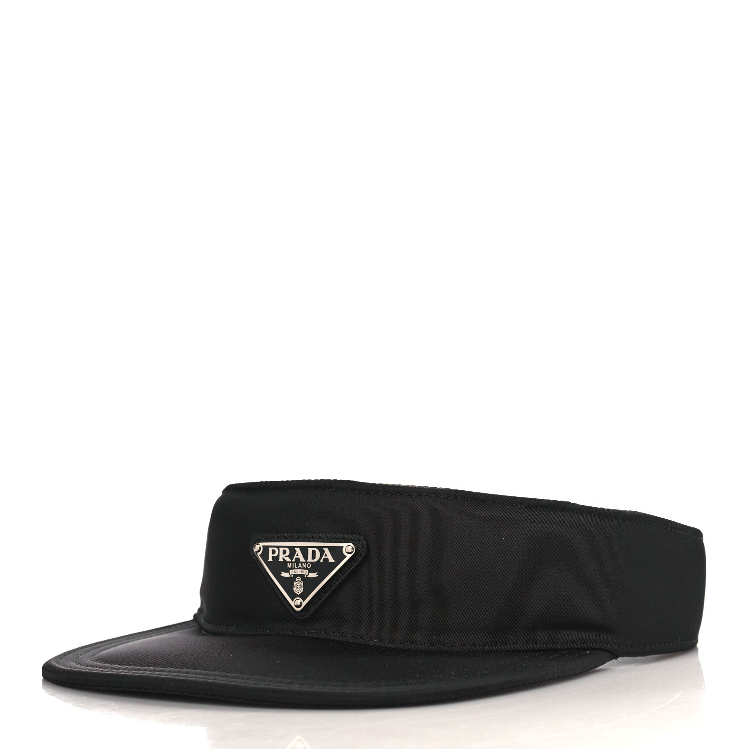 Prada Nylon Metal Triangle Logo Visor L Black 1 of 7