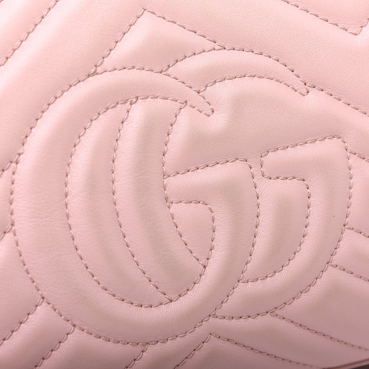 Calfskin Matelasse Small GG Marmont Chain Shoulder Bag Perfect Pink