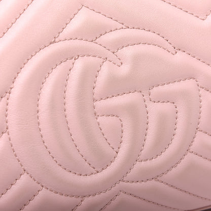 Gucci Calfskin Matelasse Small GG Marmont Chain Shoulder Bag Perfect Pink 12 of 18
