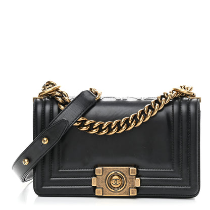 Chanel Glazed Calfskin Small Boy Flap Black 1 of 8