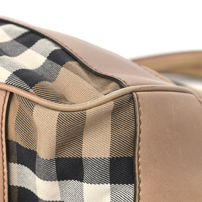 Burberry Calfskin House Check Small Brecon Tote Tan 10 of 20