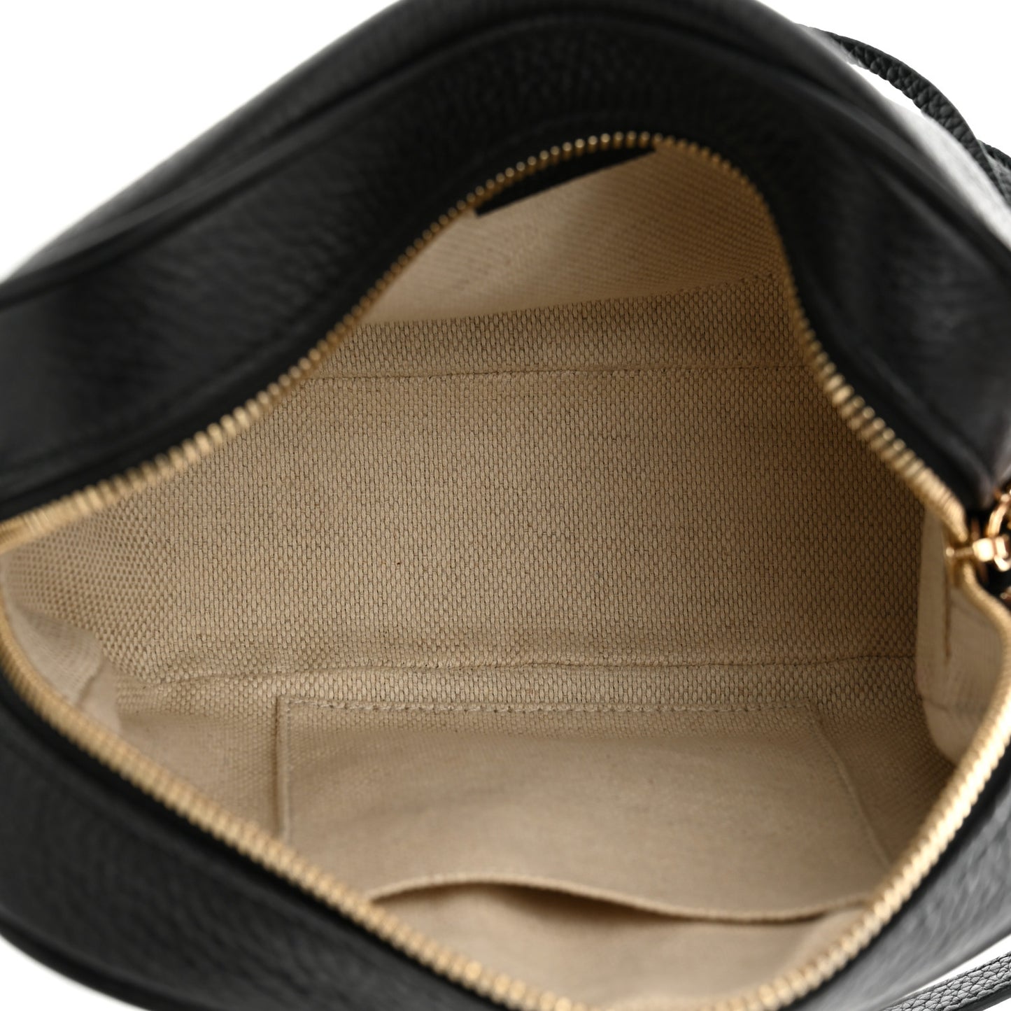 Pebbled Calfskin Small Soho Disco Bag Black