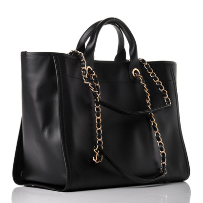 Chanel Calfskin Medium Deauville Tote Black 4 of 10