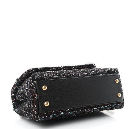 Chanel Tweed Sequin Mini Coco Handle Flap Black 4 of 11