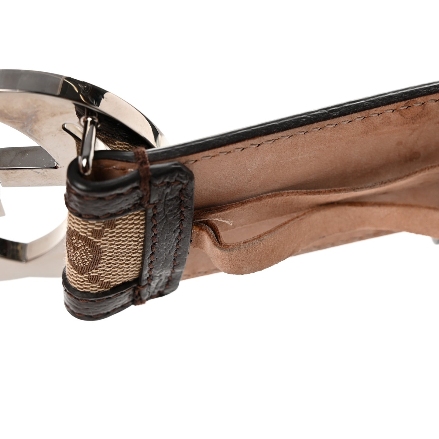 Monogram Interlocking G Belt 85 34 Dark Brown