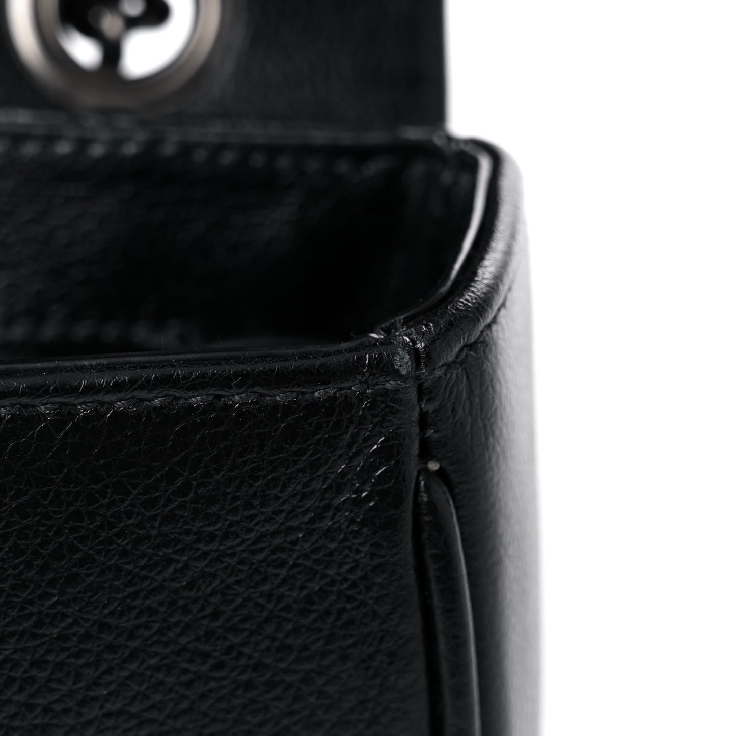 Glace Calfskin Studded Crossbody Black