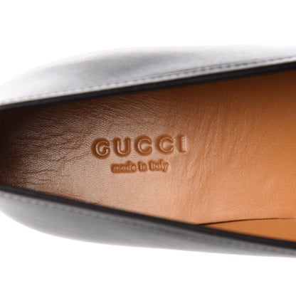 Gucci Calfskin Womens Jordaan Loafers 37.5 Black 8 of 10