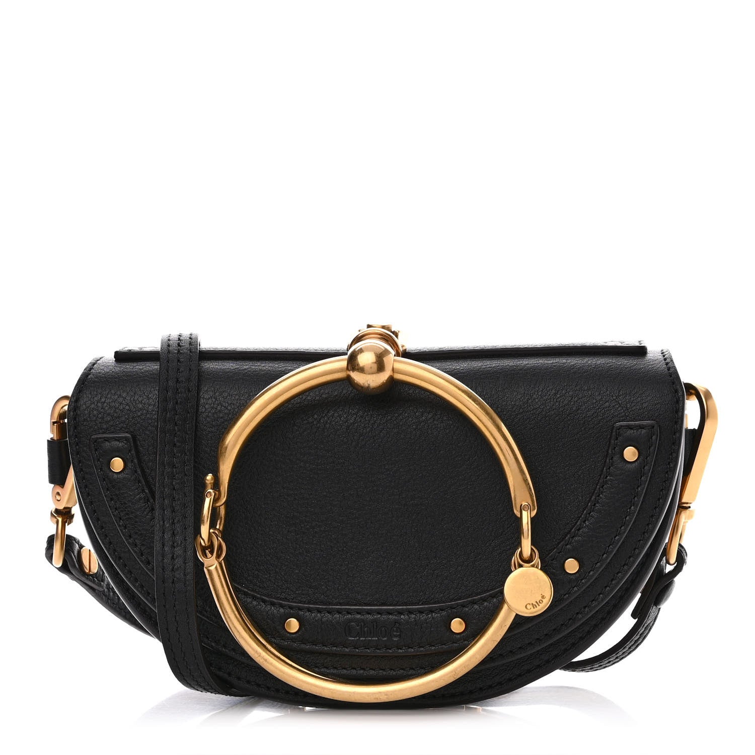Chloe Calfskin Small Nile Bracelet Minaudiere Bag Black 1 of 12