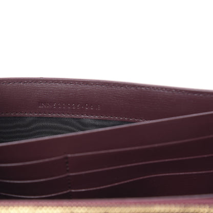 Saint Laurent Calfskin Bellechasse Flap Clutch Wallet Rouge Legion 7 of 8