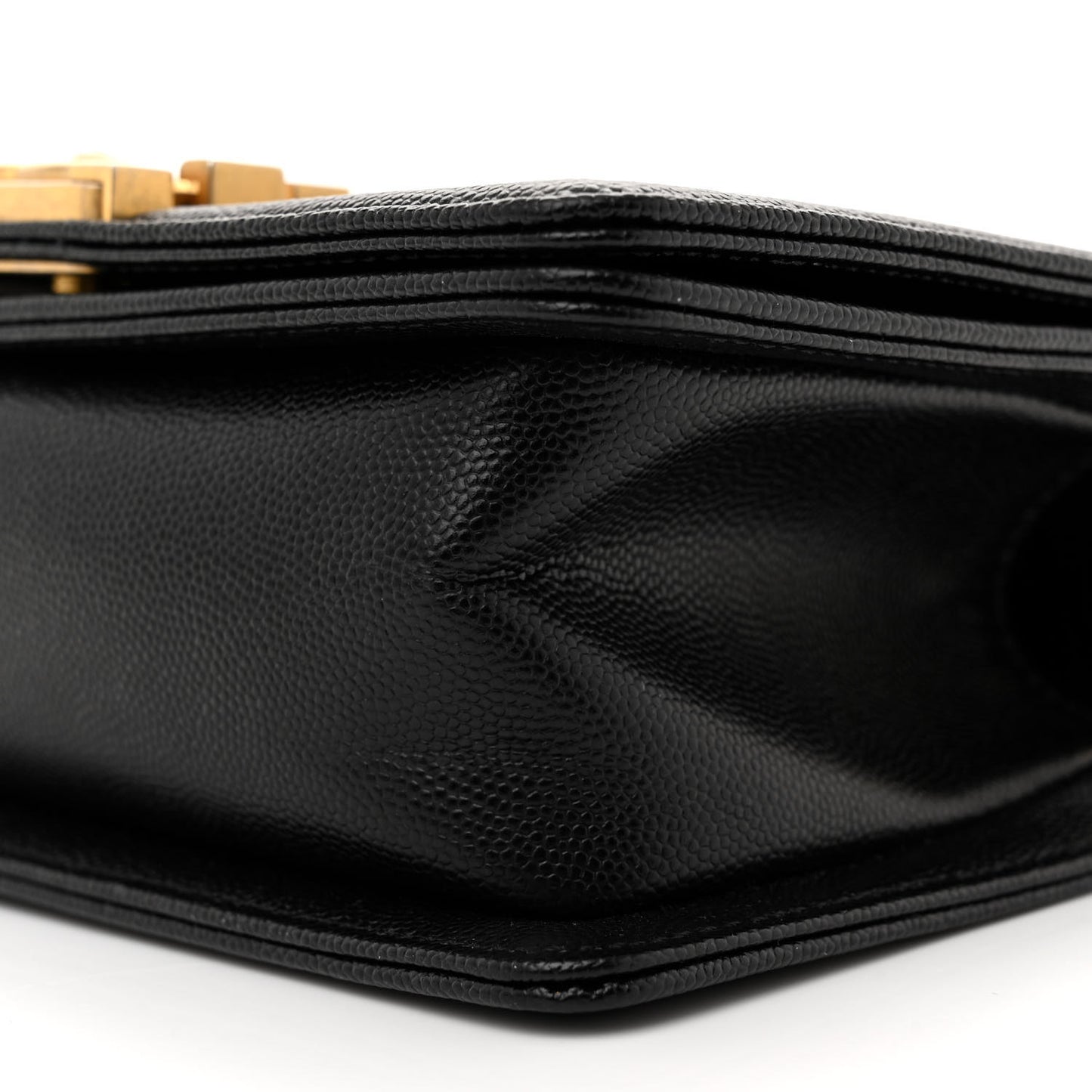 Caviar Quilted Small Boy Flap Black