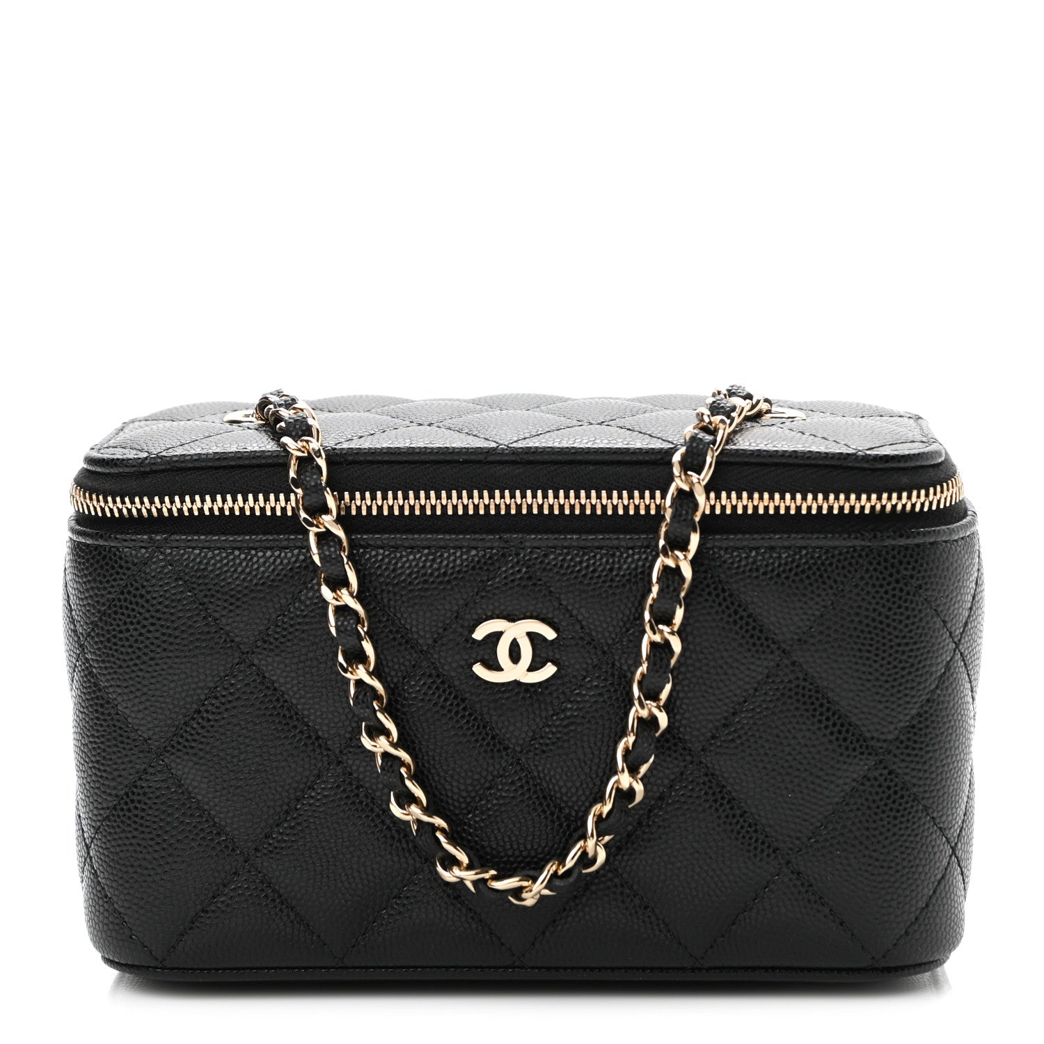 Chanel Caviar Quilted Small Vanity Case With Chain Black 1 of 11