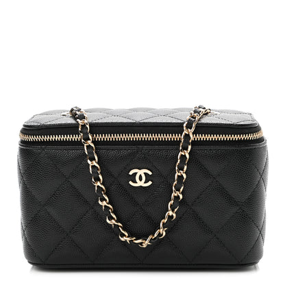 Chanel Caviar Quilted Small Vanity Case With Chain Black 1 of 11