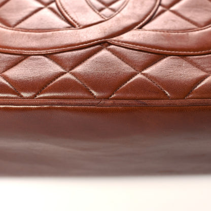 Chanel Lambskin Quilted Medallion Tote Brown 26 of 26