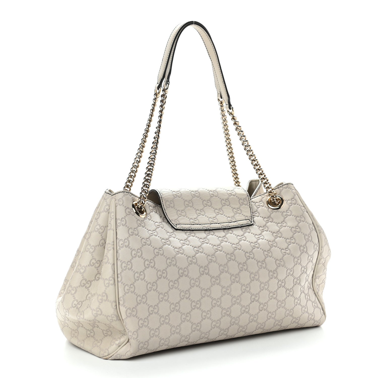 Gucci Guccissima Signature Medium Emily Shoulder Bag Mystic White 3 of 13