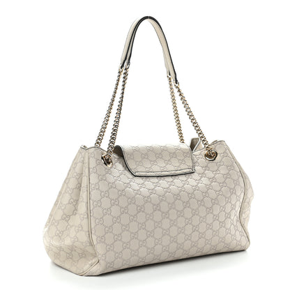 Gucci Guccissima Signature Medium Emily Shoulder Bag Mystic White 3 of 13