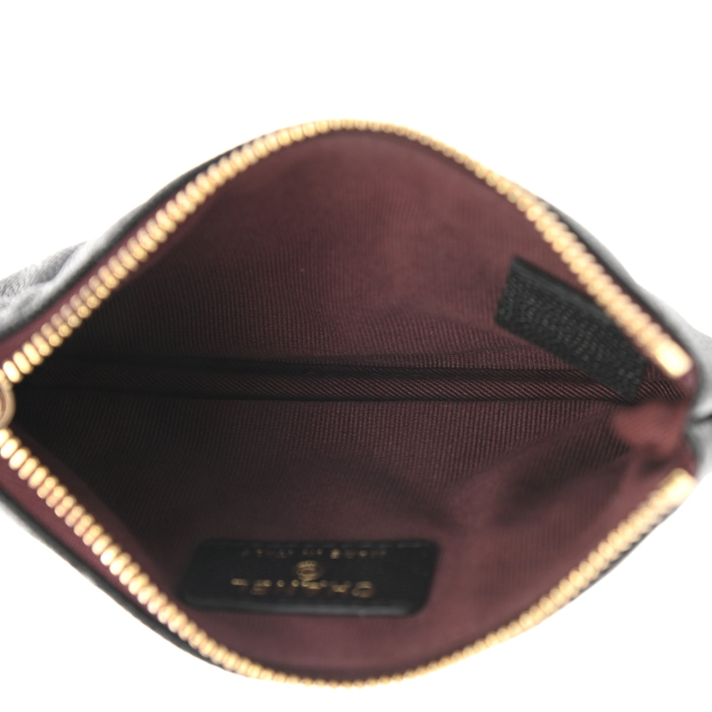 Caviar Quilted Small Cosmetic Case Black