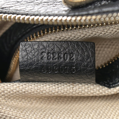 Gucci Pebbled Calfskin Medium Soho Boston Black 7 of 17