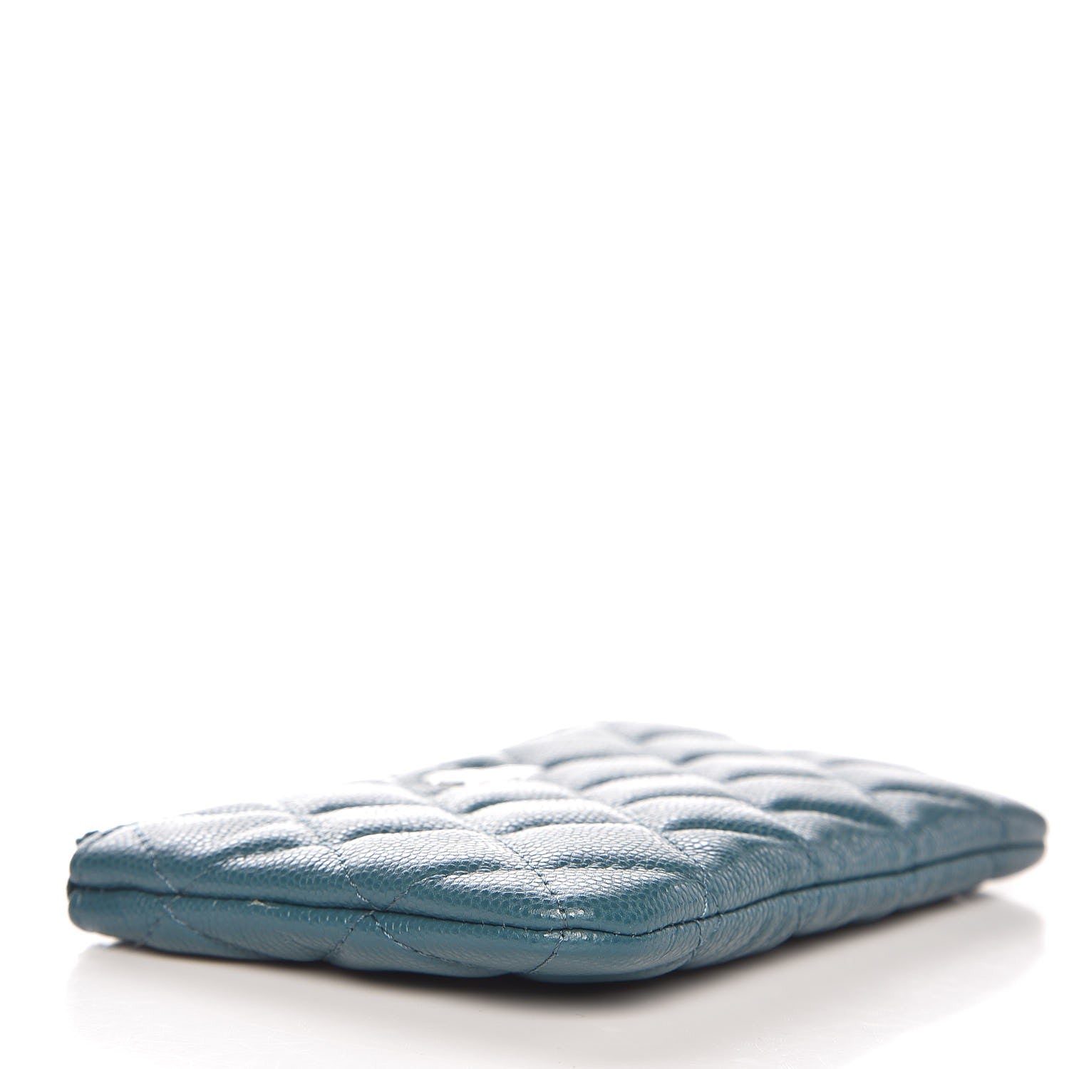 Chanel Caviar Quilted Small Cosmetic Case Dark Turquoise 4 of 8