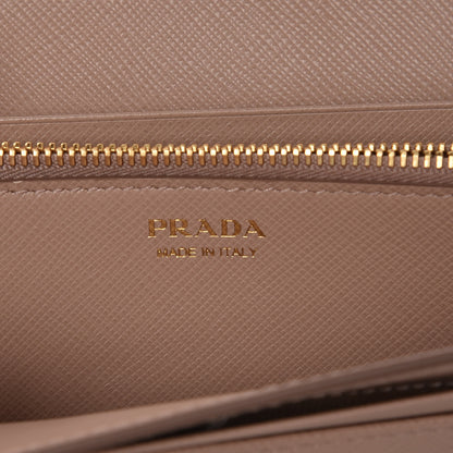 Prada Saffiano Shine Monochrome Continental Wallet Cipria 8 of 13