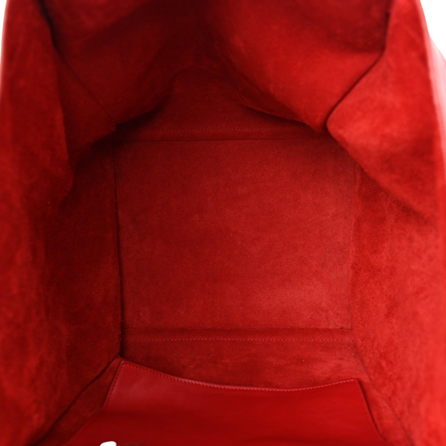 Supple Grained Calfskin Small Big Bag Red