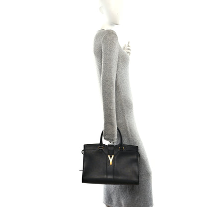 Saint Laurent Textured Calfskin Medium Cabas ChYc Black 2 of 10