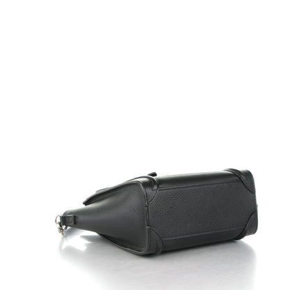 Celine Drummed Calfskin Nano Luggage Black 4 of 12