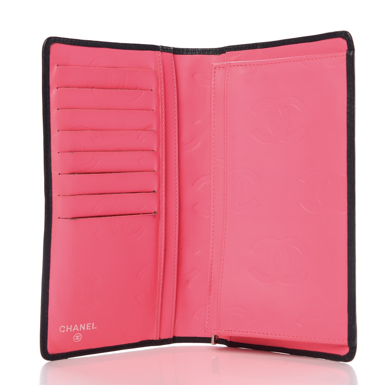 Chanel Calfskin Quilted Cambon Yen Wallet Black 5 of 13
