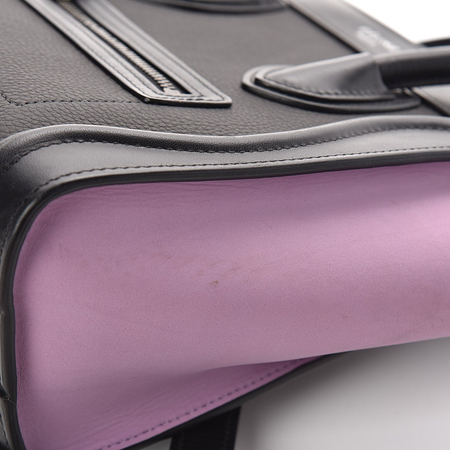 Smooth Drummed Calfskin Tri-color Nano Luggage Anthracite