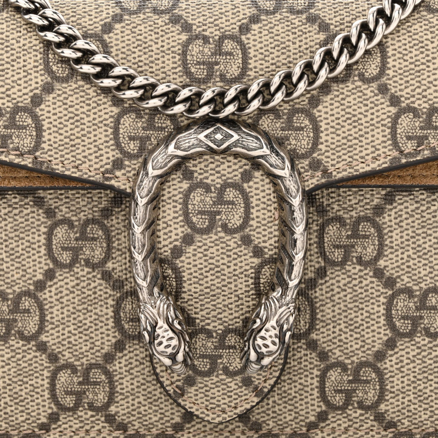 GG Supreme Monogram Super Mini Dionysus Shoulder Bag Taupe