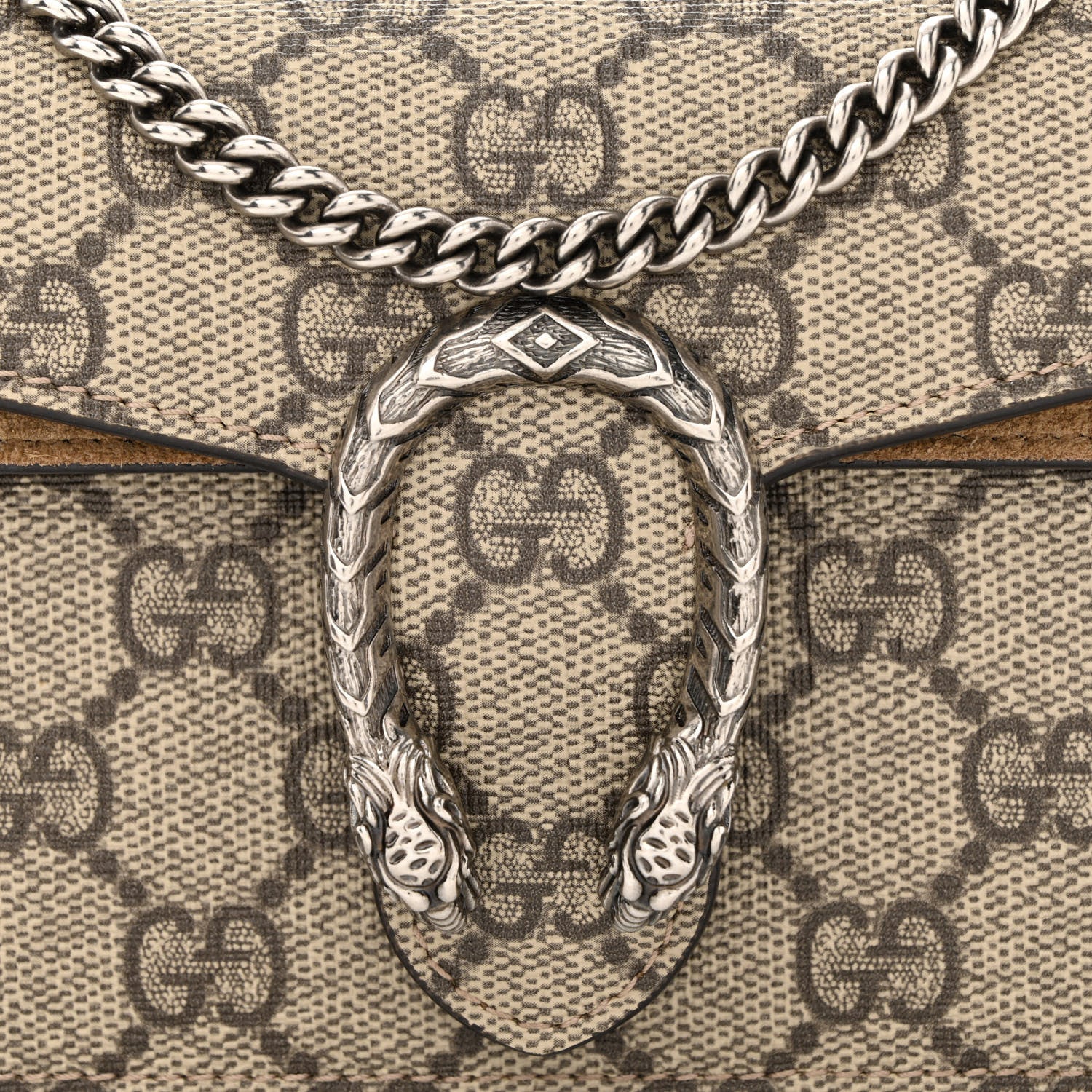 Gucci GG Supreme Monogram Super Mini Dionysus Shoulder Bag Taupe 7 of 11