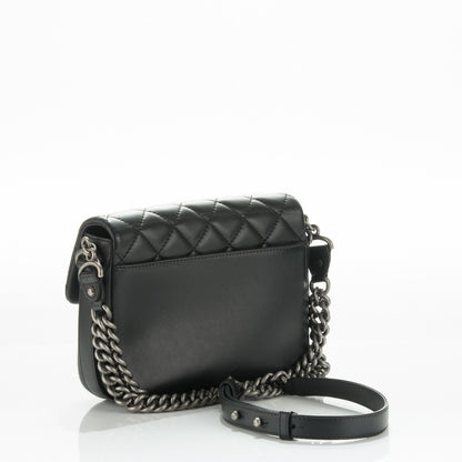 Chanel Calfskin Quilted Medium Rock My Shoulder Flap Black 5 of 10