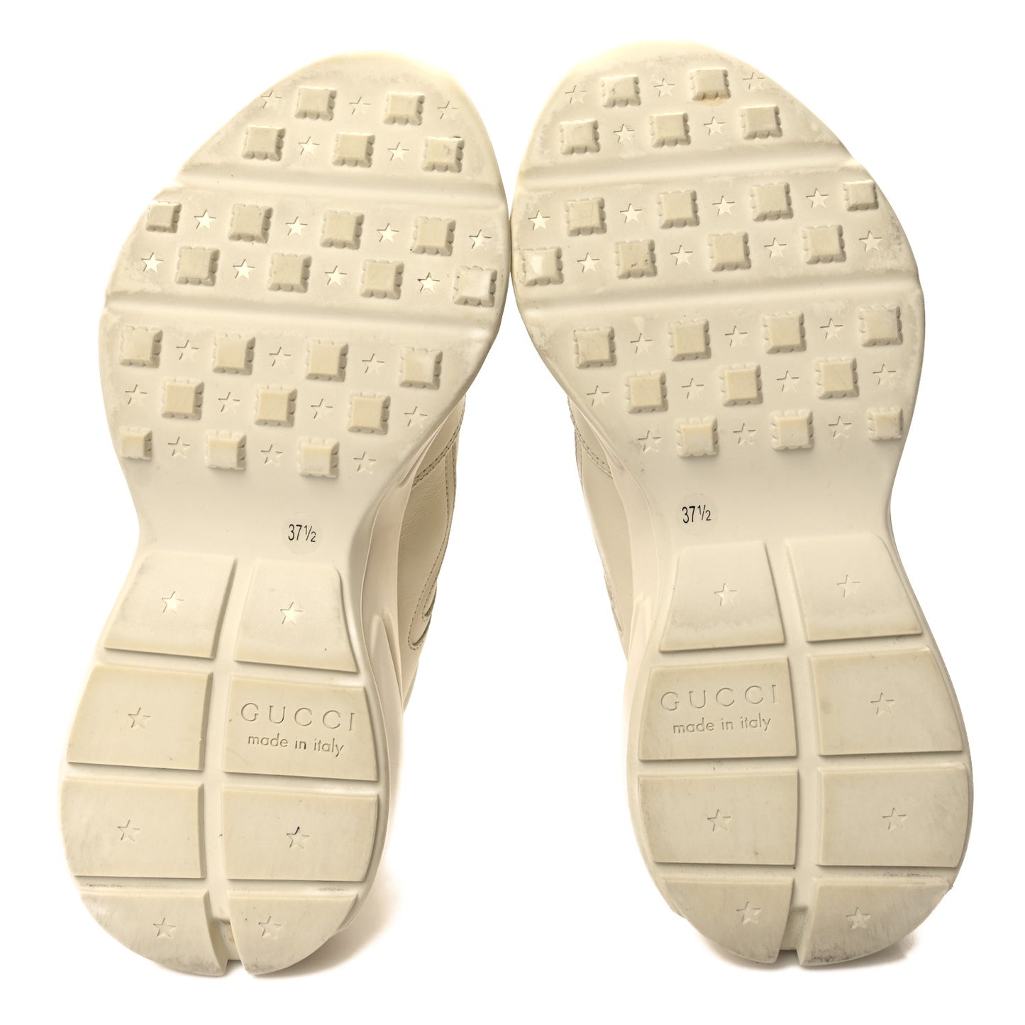 Calfskin Logo Womens Rhyton Sneakers 37.5 Ivory