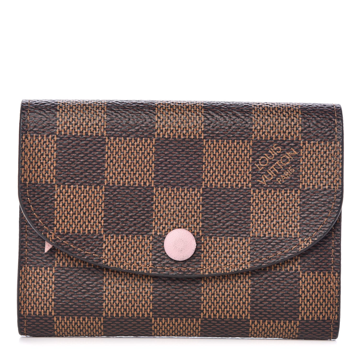 Louis Vuitton Damier Ebene Rosalie Coin Purse Rose Ballerine 1 of 9
