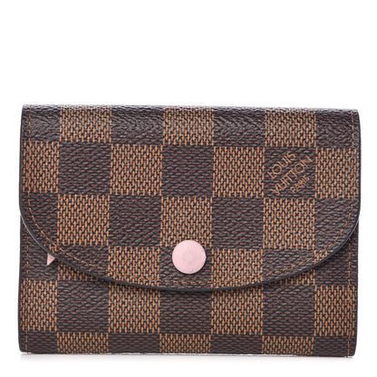 Louis Vuitton Damier Ebene Rosalie Coin Purse Rose Ballerine 1 of 9