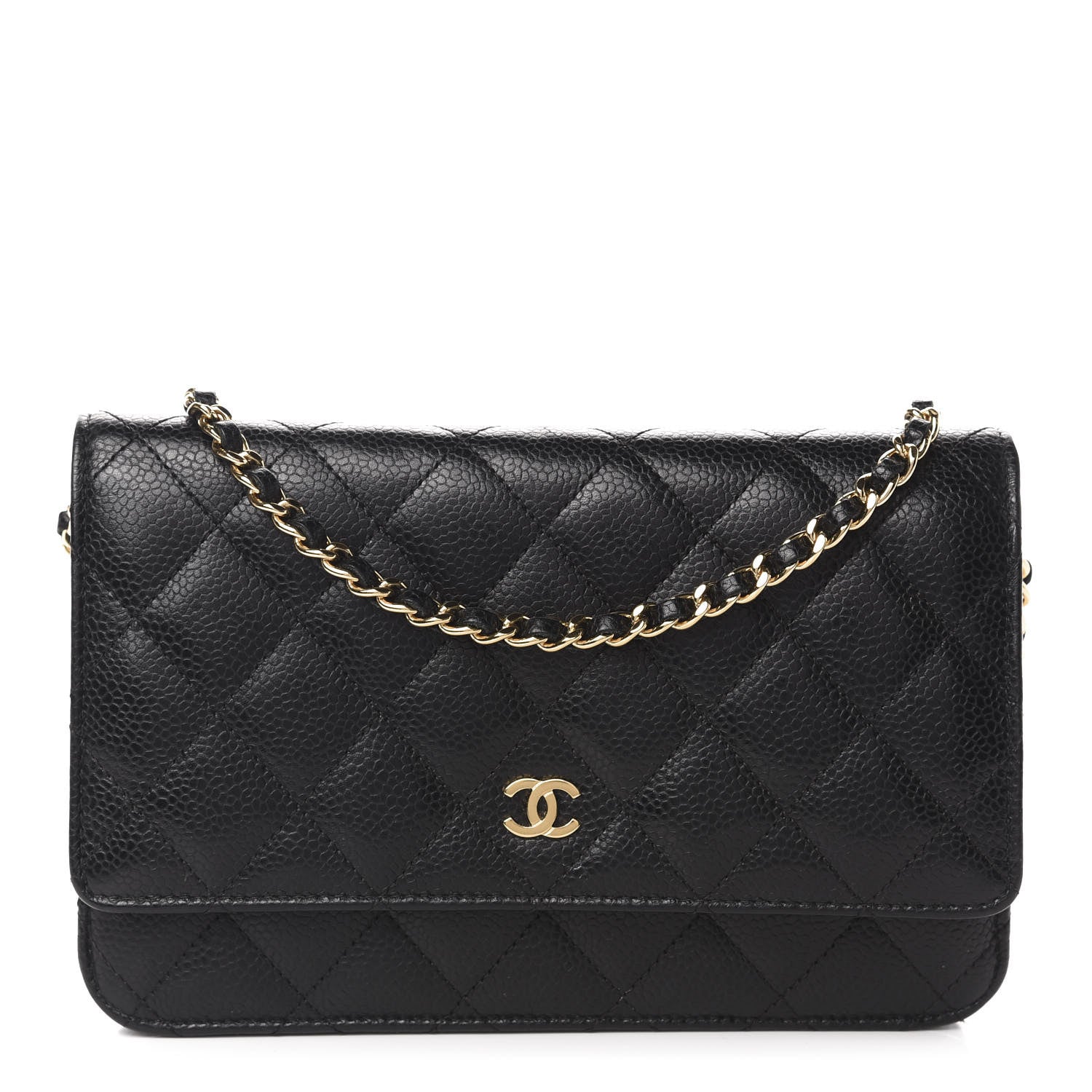 Chanel Caviar Quilted Wallet On Chain WOC Black 1 of 12