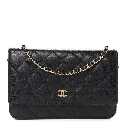 Chanel Caviar Quilted Wallet On Chain WOC Black 1 of 12