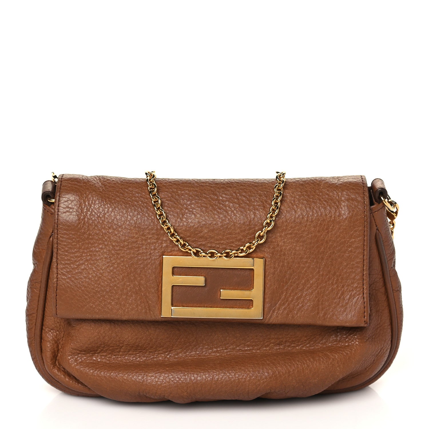 Fendi Vitello Flamingo Fendista Pouchette Crossbody Orzo 1 of 9