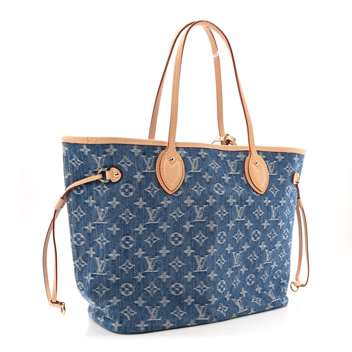 Monogram Denim Neo Neverfull MM Blue