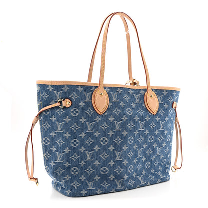 Louis Vuitton Monogram Denim Neo Neverfull MM Blue 4 of 11