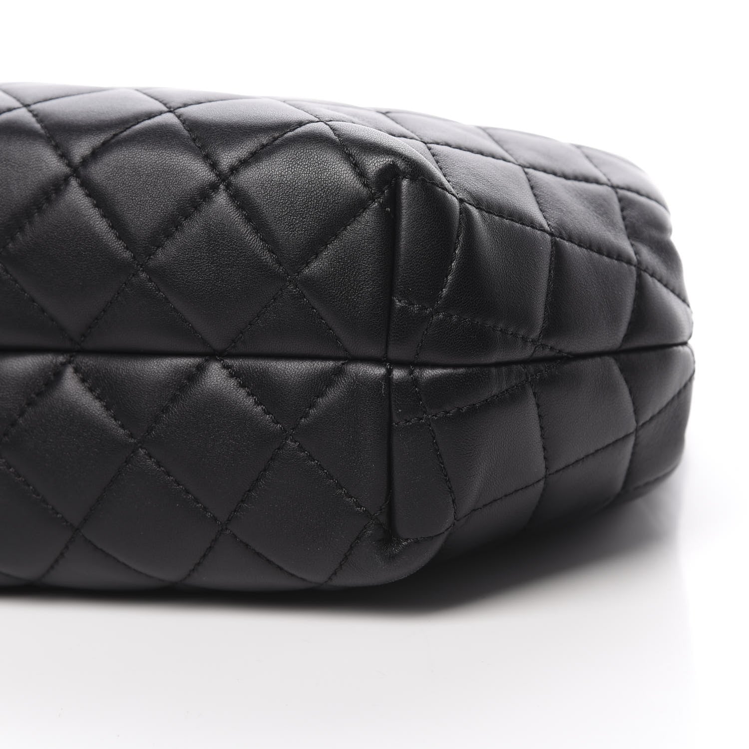 Chanel Lambskin Quilted Accordion Tote Black 10 of 12
